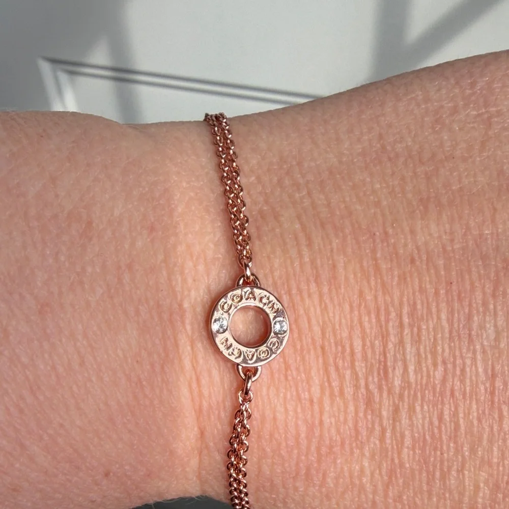 Coach Rose Gold Logo Bracelet